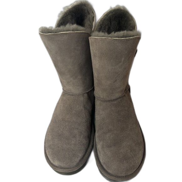 UGG AUSTRALIA Constantine Winter Fur Wool Winter Suede Boots Women Comfy Slip On - Picture 4 of 7